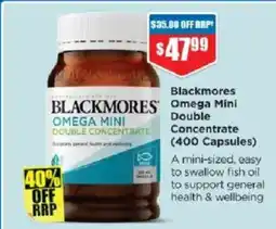 Chemist Warehouse Blackmores omega mini double concentrate offer