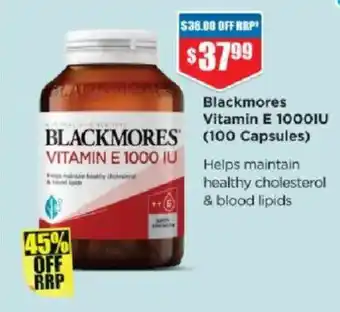 Chemist Warehouse Blackmores vitamin e 1000iu offer