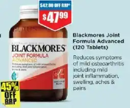 Chemist Warehouse Blackmores joint formula advanced offer