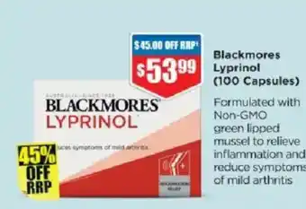 Chemist Warehouse Blackmores lyprinol offer