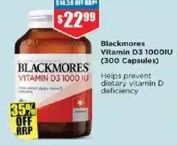 Chemist Warehouse Blackmores vitamin d3 1000iu offer