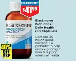 Chemist Warehouse Blackmores probiotics+ daily health offer