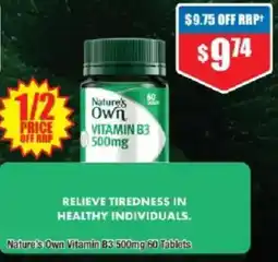 Chemist Warehouse Nature's own vitamin b3 offer