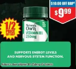Chemist Warehouse Nature's own vitamin b1 offer