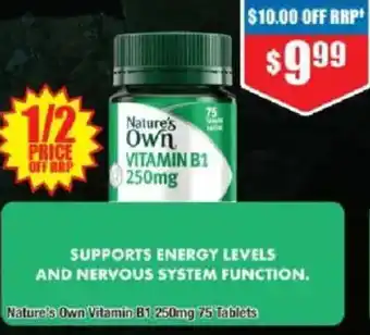Chemist Warehouse Nature's own vitamin b1 offer