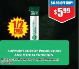 Chemist Warehouse Nature's own magnesium + energy effervescent offer