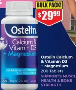Chemist Warehouse Ostelin calcium & vitamin d3 + magnesium offer