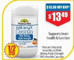 Chemist Warehouse Nature's way kids smart bursts dha triple strength offer