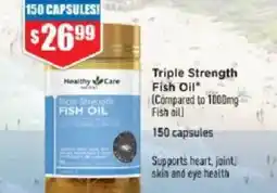 Chemist Warehouse Healthy care trcle strength fish oil offer