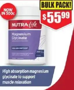 Chemist Warehouse Nutra life magnesium glycinate offer
