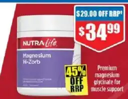 Chemist Warehouse Nutra life magnesium hi-zorb offer