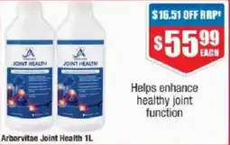 Chemist Warehouse Arborvitae joint health offer
