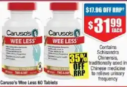 Chemist Warehouse Caruso's wee less offer