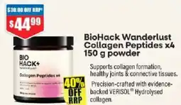 Chemist Warehouse Biohack wanderlust collagen peptides x4 offer