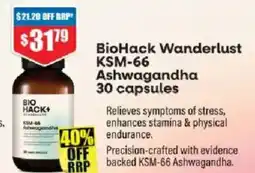 Chemist Warehouse Biohack wanderlust ksm-66 offer