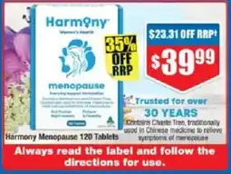 Chemist Warehouse Harmony menopause offer