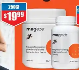 Chemist Warehouse Mageze magnesium powder triple forte formula citrus flavour offer