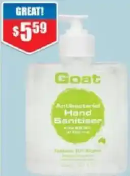 Chemist Warehouse Goat antibacterial hand sanitiser offer