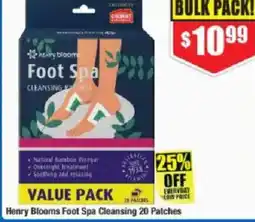 Chemist Warehouse Henry blooms foot spa cleansing 20 patches offer
