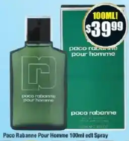 Chemist Warehouse Paco rabanne pour homme spray offer