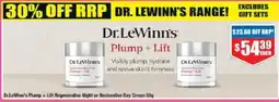 Chemist Warehouse Dr.lewinn's plump + lift regenerative night or restorative day cream offer