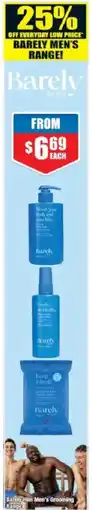 Chemist Warehouse Barely him men's grooming range offer