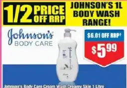 Chemist Warehouse Johnson's body care cream wash dreamy skin offer
