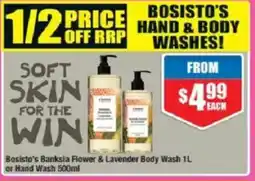 Chemist Warehouse Bosisto's banksia flower & lavender body wash offer