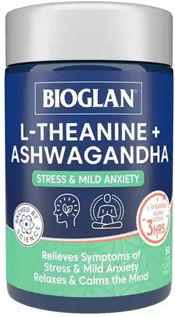 healthylife Bioglan L-Theanine + Ashwagandha 50 Tablets offer