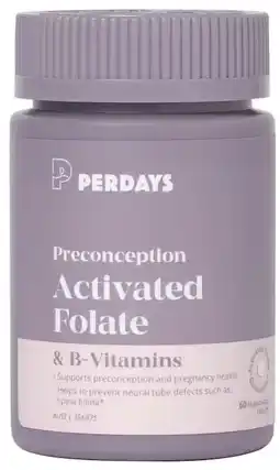 healthylife Perdays Preconception Activated Folate & B-Vitamins 60 Tablets offer