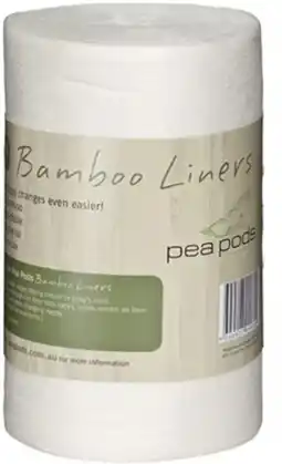 healthylife Pea Pods 100% Bamboo Nappy Liners offer
