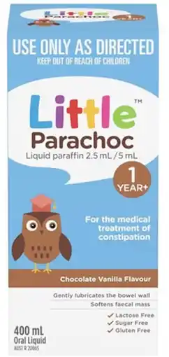healthylife Little Parachoc Liquid Paraffin Chocolate Vanilla offer