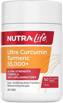 healthylife Nutra-Life Ultra Curcumin Turmeric 55000+ 50 Tablets offer