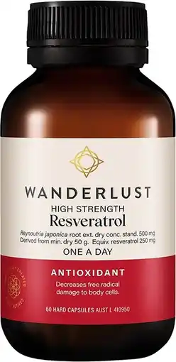 healthylife Wanderlust Resveratrol 60 Capsules offer