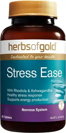 healthylife Herbs of Gold Stress Ease 60 Tablets offer