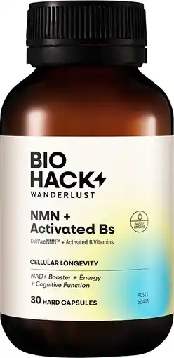 healthylife Wanderlust Biohack Nmn + Activated Bs 30 Capsules offer