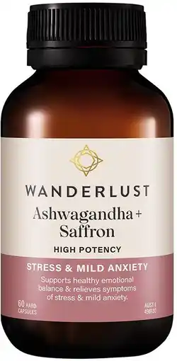 healthylife Wanderlust Ashwagandha + Saffron 60 Capsules offer