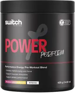healthylife Switch Nutrition Power Perform Pre-Workout Blend Raspberry Lemonade offer