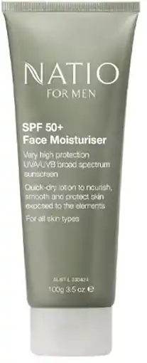 healthylife Natio for Men SPF50+ Face Moisturiser offer