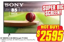The Good Guys SONY 85" BRAVIA 3 4K HDR Google TV 2024 offer
