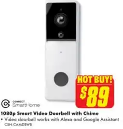 The Good Guys 1080p Smart Video Doorbell with Chime offer