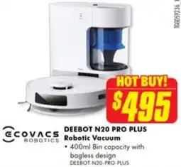 The Good Guys DEEBOT N20 PRO PLUS Robotic Vacuum offer