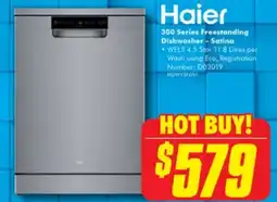 The Good Guys Haier 300 Series Freestanding Dishwasher - Satina offer
