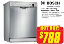 The Good Guys BOSCH Series 2 Freestanding Dishwasher offer