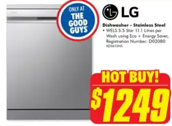 The Good Guys LG Dishwasher - Stainless Steel offer