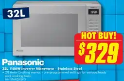 The Good Guys Panasonic 32L 1100W Inverter Microwave offer
