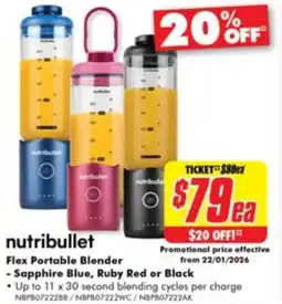 The Good Guys Nutribullet Flex Portable Blender offer