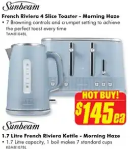 The Good Guys Sunbeam French Riviera 4 Slice Toaster offer