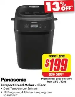 The Good Guys Panasonic Compact Bread Maker offer