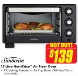 The Good Guys Sunbeam 17 Litre NutriCrisp Air Fryer Oven offer